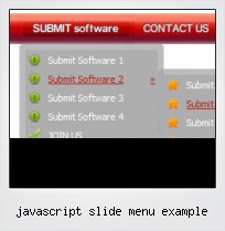 Javascript Slide Menu Example