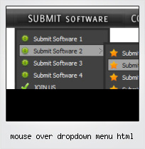 Mouse Over Dropdown Menu Html