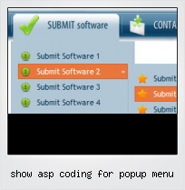 Show Asp Coding For Popup Menu