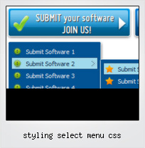 Styling Select Menu Css