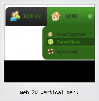 Web 20 Vertical Menu