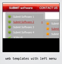 Web Templates With Left Menu